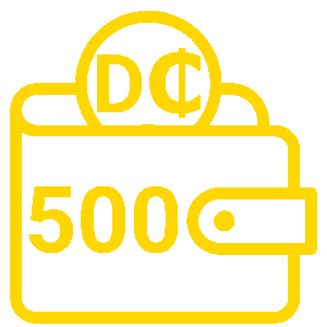 Pack 500 Dental Coins (€1.60 excl. VAT/D₵)